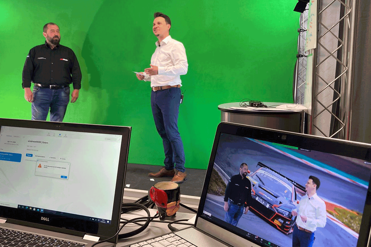 windreamNOW in the video studio News article - dataglobal Bochum GmbH
